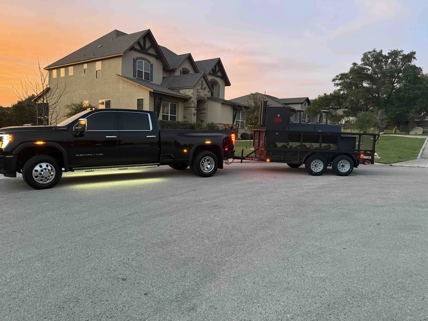 Brisket prepared at the pit